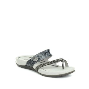 Izzy - Sandale pour femme en cuir couleur noir de marque Aetrex