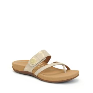 Izzy - Women's Sandals in Gold from Aetrex