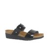 Ashley - Sandale pour femme en cuir de couleur noir de marque Naot