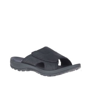 Sandspur 2 Slide - Sandale pour homme cuir couleur noir de marque Merrell