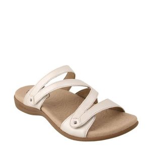 Double U - Sandale pour femme cuir couleur blanc de marque Taos