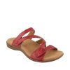 Double U - Sandale pour femme cuir couleur rouge de marque Taos