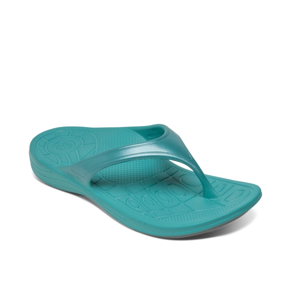 Fiji - sandale pour femme en caoutchouc couleur turquoise de marque Aetrex