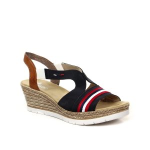 619S6-14 - sandale pour femme en synthétique couleur marine de marque Reiker