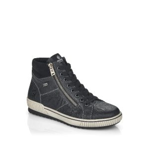 D0772-01 - Bottillon pour femme en cuir couleur noir de marque Remonte