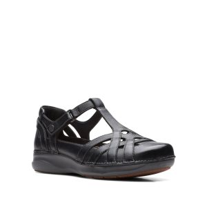 Appley Way - Chaussure pour femme en cuir couleur noir de marque Clarks