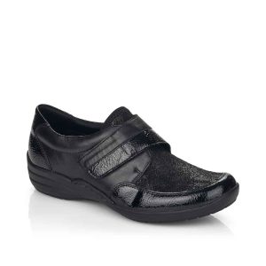 R7600 - Chaussure pour femme en cuir couleur noir de marque Remonte