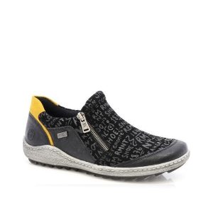 R1428 - Chaussure pour femme en cuir couleur noir venis de marque Remonte