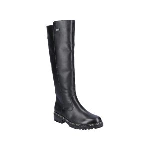 D0B72-01 - Botte pour femme en cuir couleur noir de marque Remonte