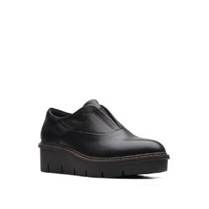 Airabell Sky - Chaussure pour femme en cuir couleur noir de marque Clarks
