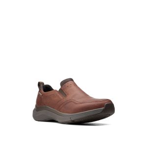 Wave 2.0 Edge - Chaussure pour homme en cuir couleur brun de marque Clarks