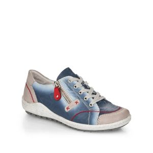 R1427-12 - Chaussure pour femme en cuir de couleur bleu de marque Remonte