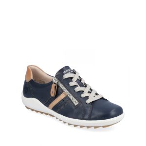 R1432 - Chaussure pour femme en cuir de couleur marine de marque Remonte