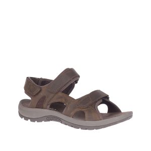 Sandspur 2 Convert - Sandale pour homme en cuir couleur brun de marque Merrell