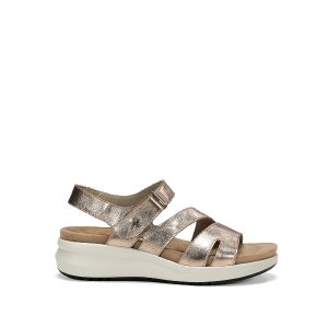 Yagon - Sandale pour Femme couleur Laminado Cava (Or) de marque Fluchos