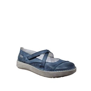 5839 - Chaussure pour femme en cuir couleur bleu de marque Chacal