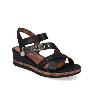 D3064 - Sandale pour femme cuir couleur noir de marque Remonte