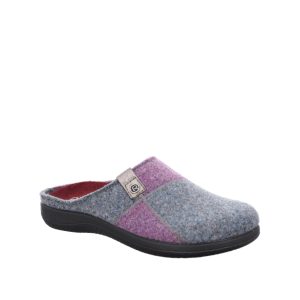 Bari 6541 - Pantoufles pour Femme couleur Gris & Mauve de marque Rohde