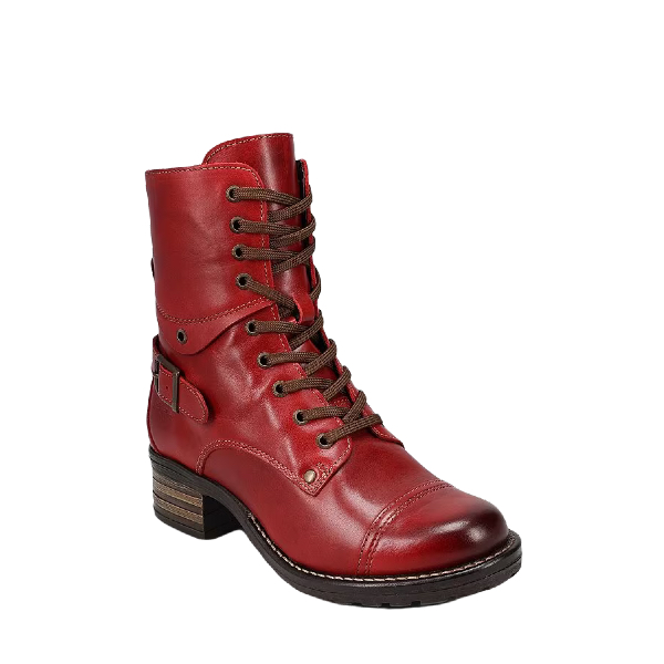 Gianni Bini Tan Red Ryedderr Cheetah Heeled Lug Sole Combat Boots 6.5 NEW |  eBay