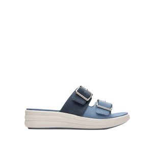 Drift Buckle - Sandale pour Femme couleur Denim (Bleu) de marque Clarks