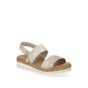 D0Q56-90 - Women's Sandals in Beige/Silver from Remonte