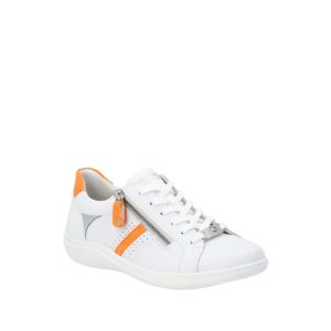 D1E01-81 - Chaussure pour Femme couleur Blanc et Orange de marque Remonte