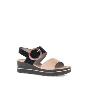 64.645.14 - Women's Sandals in Black & Caramel from Gabor