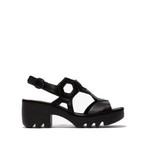 TEWA573FLY-001 - Sandale pour Femme couleur Noir de marque Fly London