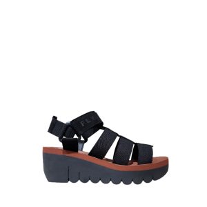 YOJI198FLY - Sandale pour Femme couleur Noir/Brique de marque Fly London