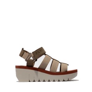 YOJI198FLY-002 - Sandale pour Femme couleur Beige de marque Fly London
